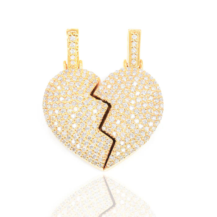 Half Broken Heart Diamond Pendant
