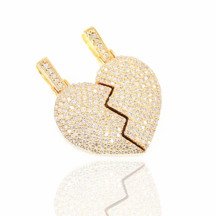 Half Broken Heart Diamond Pendant
