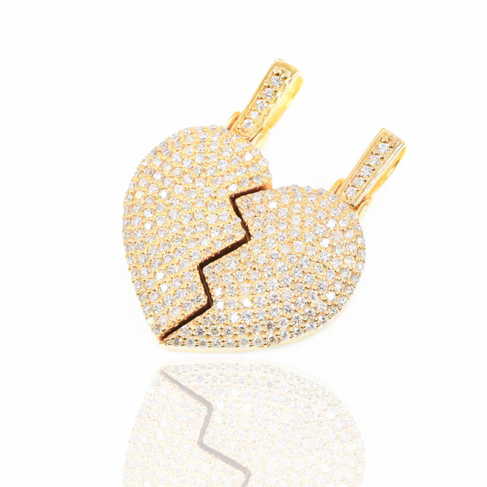 Half Broken Heart Diamond Pendant