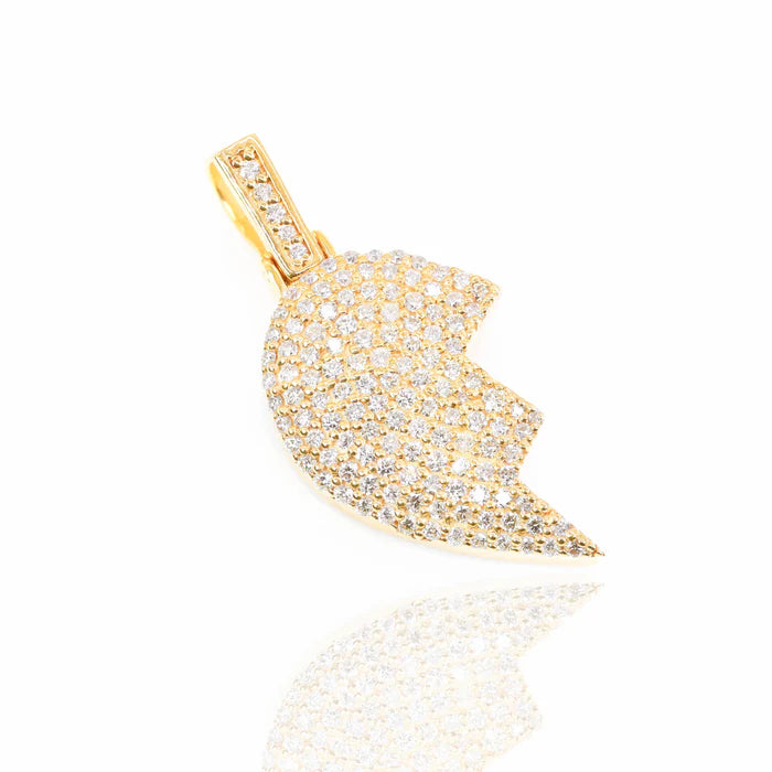 Half Broken Heart Diamond Pendant