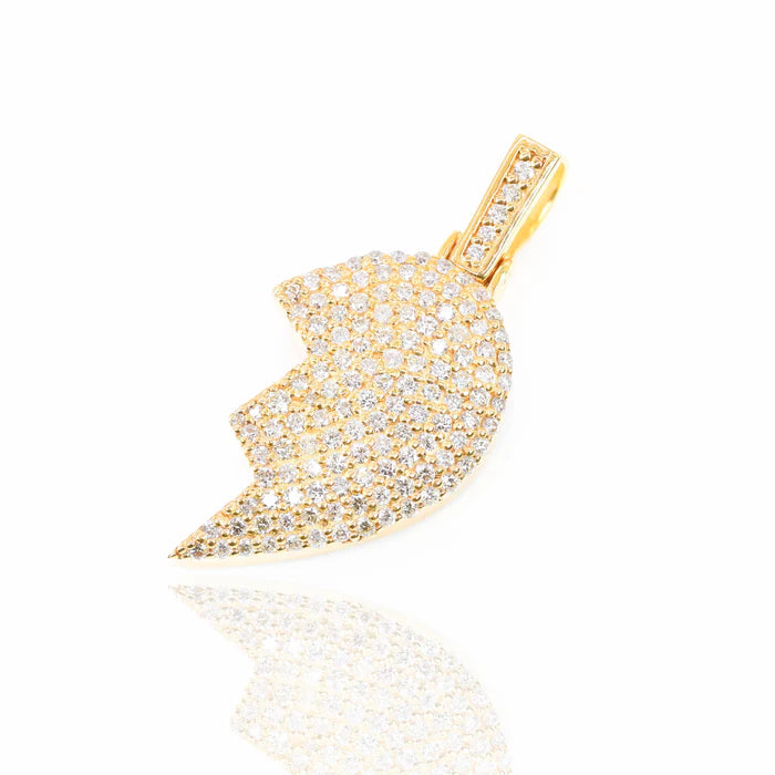 Half Broken Heart Diamond Pendant