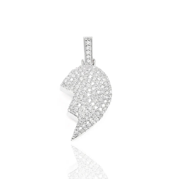 Half Broken Heart Diamond Pendant