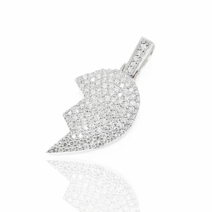 Half Broken Heart Diamond Pendant