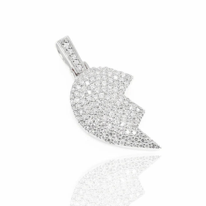 Half Broken Heart Diamond Pendant