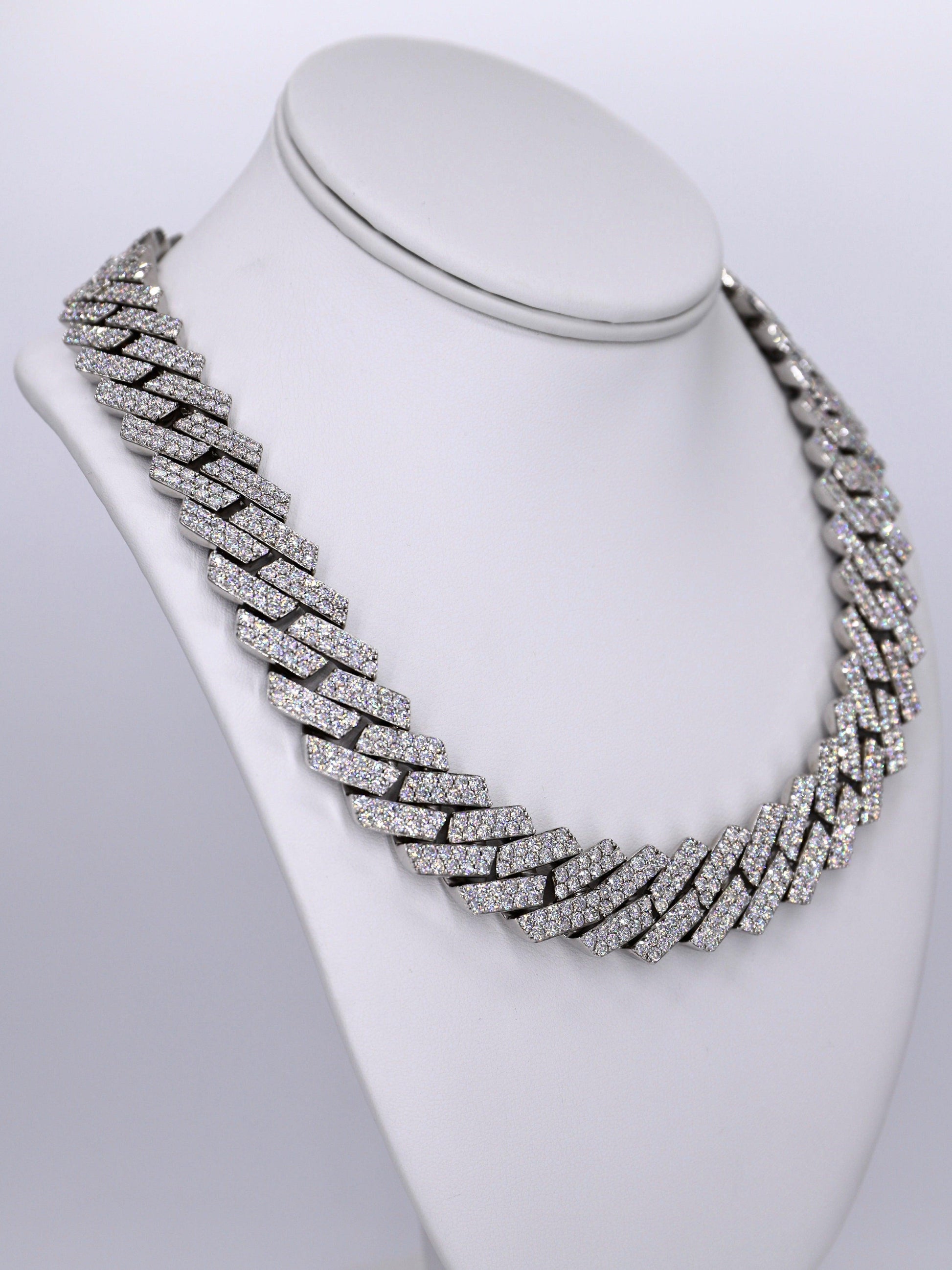 2 Row VVS Moissanite Daimond 18MM 24Inch Cuban - Moissanite Bazaar - moissanitebazaar.com