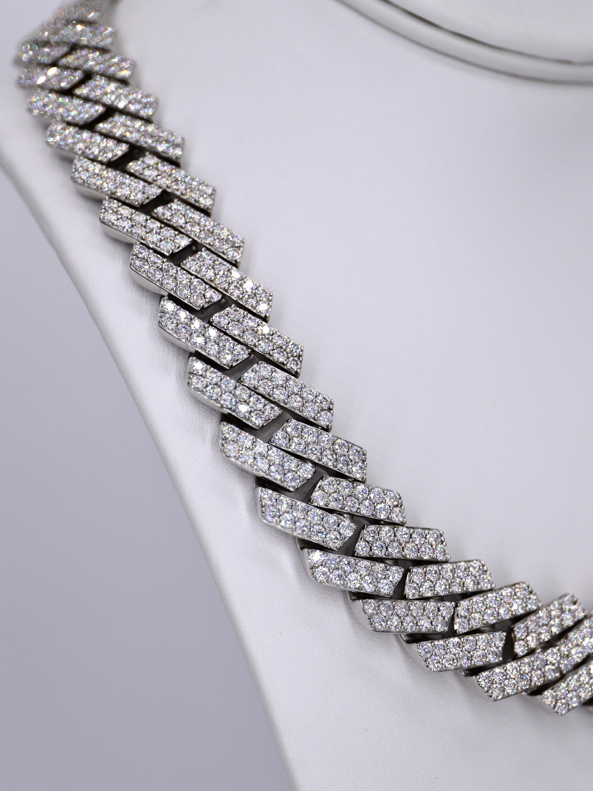 2 Row VVS Moissanite Daimond 18MM 24Inch Cuban - Moissanite Bazaar - moissanitebazaar.com