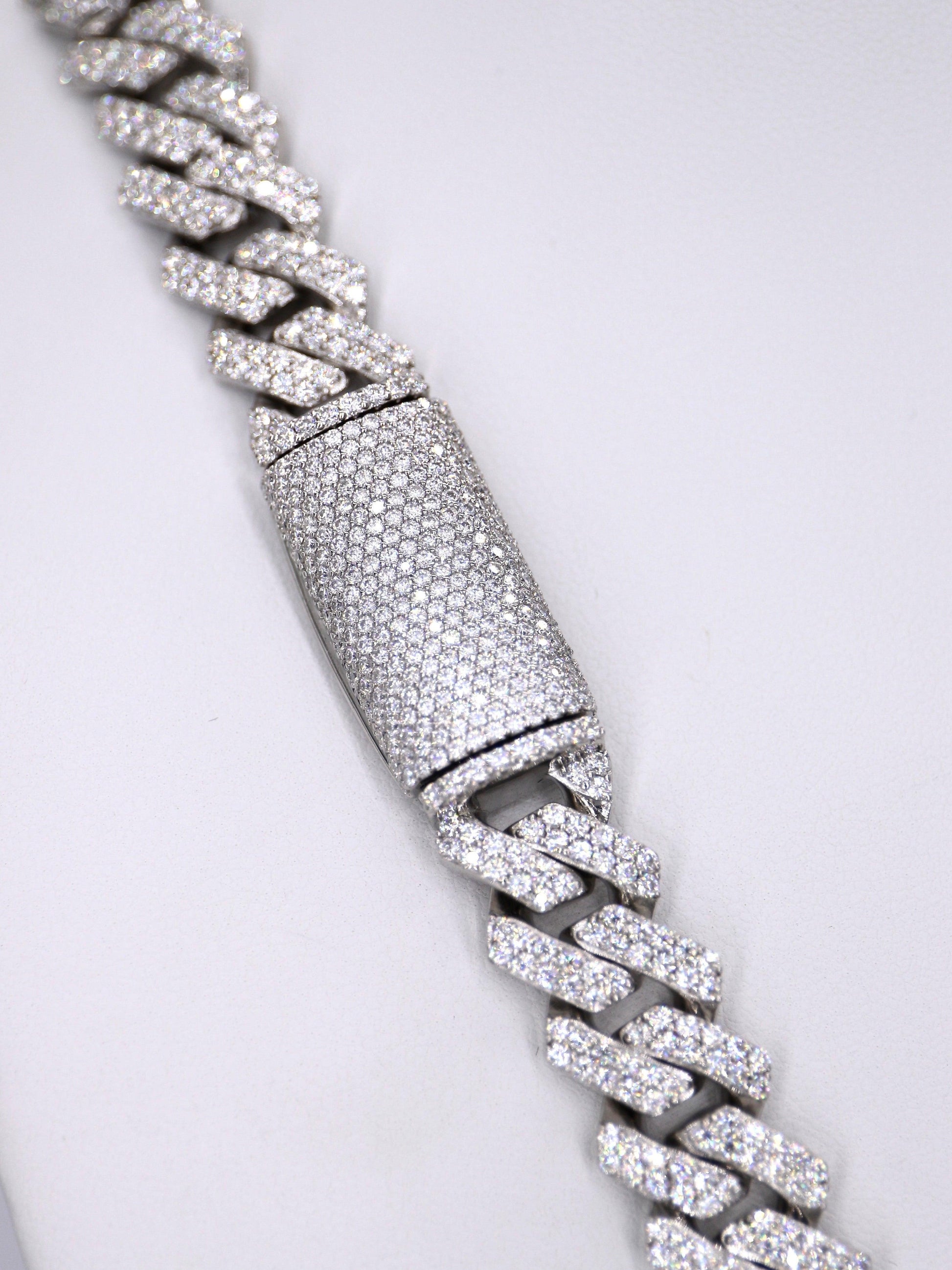 2 Row VVS Moissanite Diamond 12MM 22Inch Cuban - Moissanite Bazaar - moissanitebazaar.com