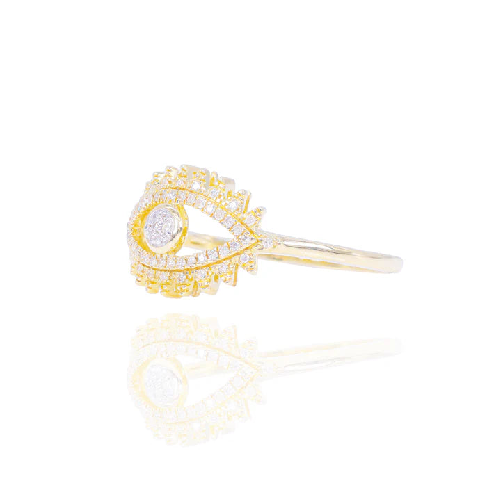 Evil Eye Diamond Ring