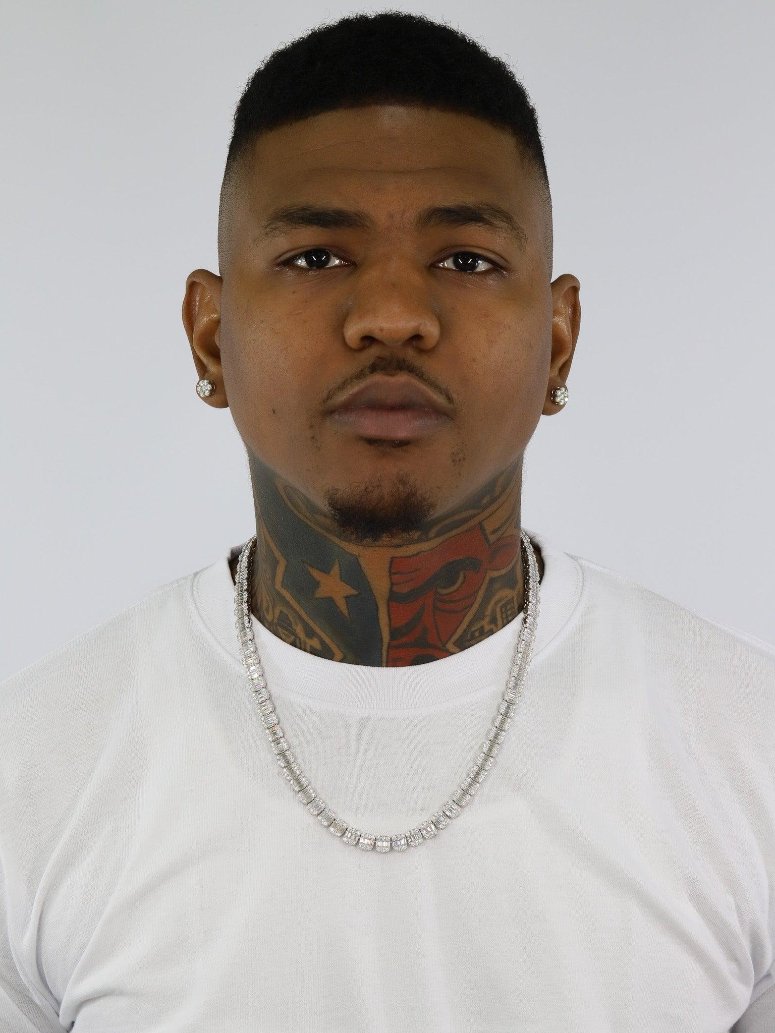 8MM Baguette VVS Moissanite Daimond 22 Inch Chain - Moissanite Bazaar - moissanitebazaar.com