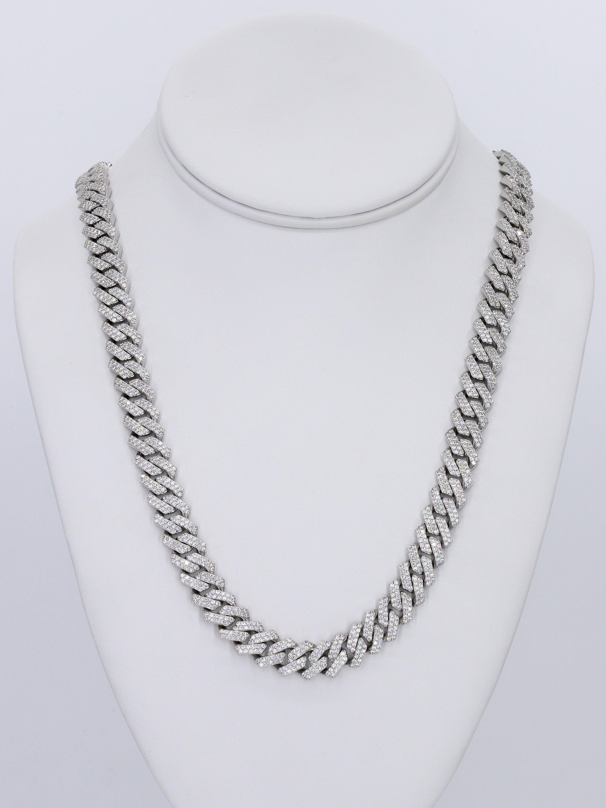 2 Row VVS Moissanite Diamond 10MM 22Inch Cuban - Moissanite Bazaar - moissanitebazaar.com