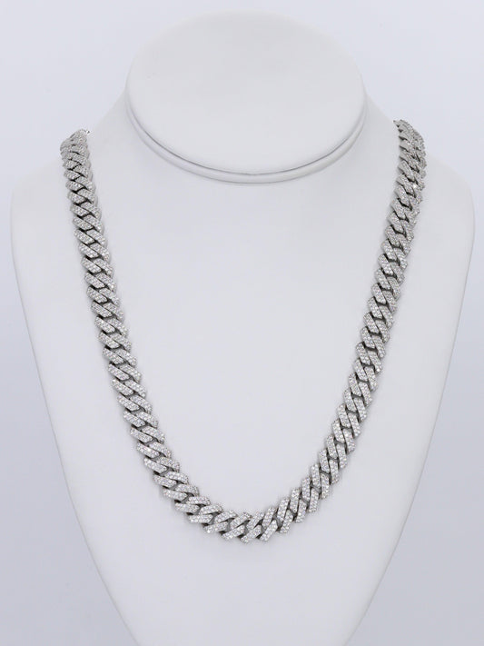 2 Row VVS Moissanite Diamond 10MM 22Inch Cuban - Moissanite Bazaar - moissanitebazaar.com
