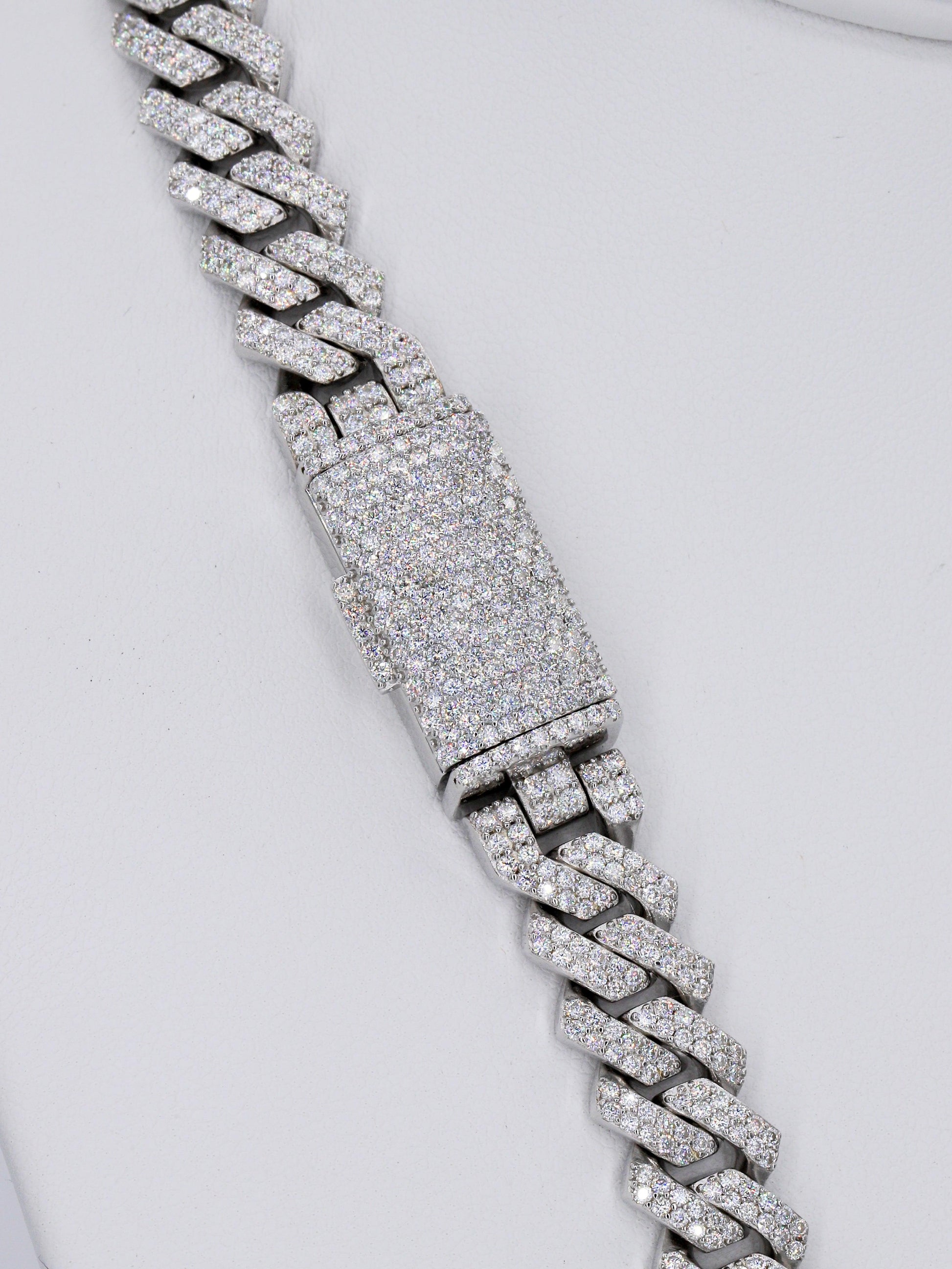 2 Row VVS Moissanite Diamond 10MM 22Inch Cuban - Moissanite Bazaar - moissanitebazaar.com