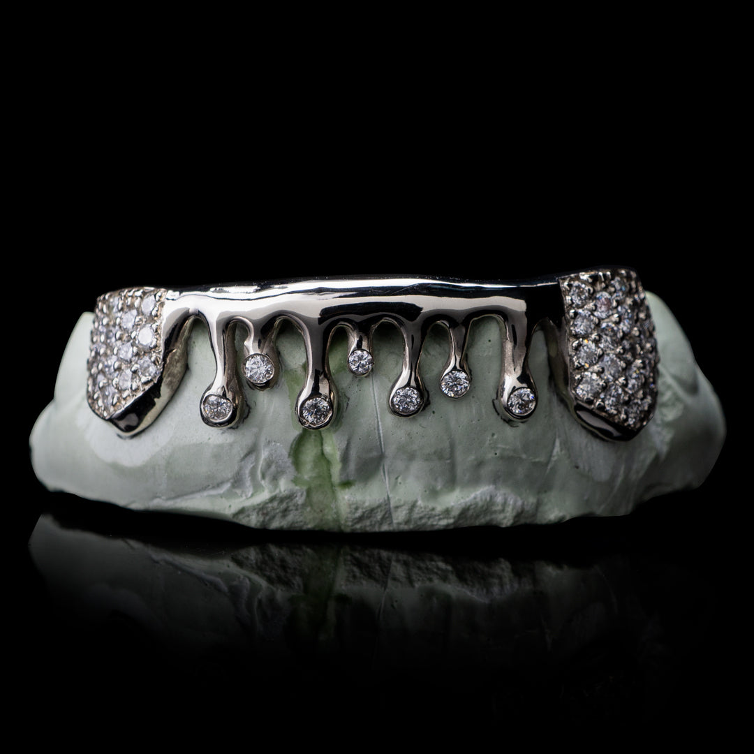 Solid Iced Drip Gold Grillz