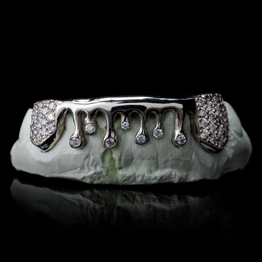 Solid Iced Drip Gold Grillz