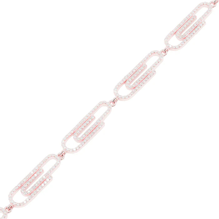 Paper Clip Diamond Bracelet