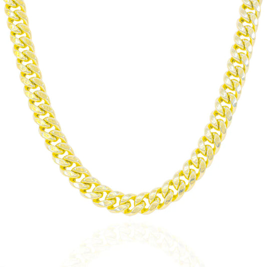 14KT Gold Semi-Solid Miami Cuban Link Chai