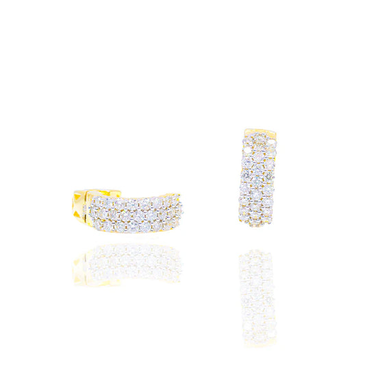 Small Diamond Huggie/Hoop Earrings