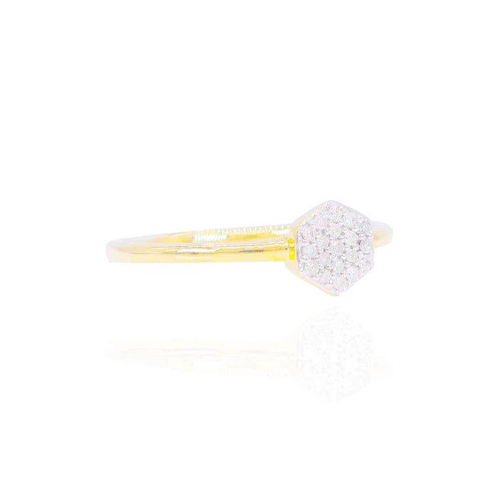 Hexagon Top Diamond Ring