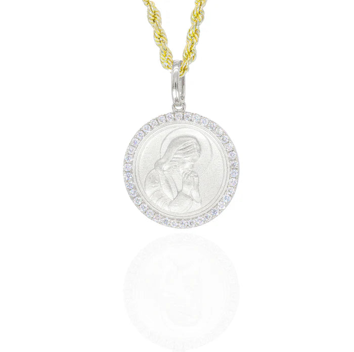 Virgin Mary Diamond Pendant