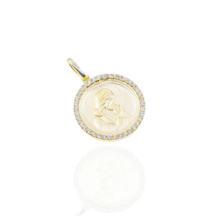 Virgin Mary Diamond Pendant