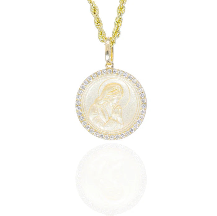 Virgin Mary Diamond Pendant