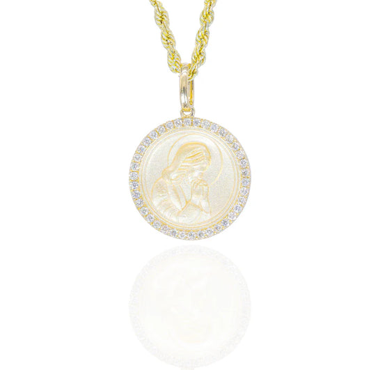 Virgin Mary Diamond Pendant