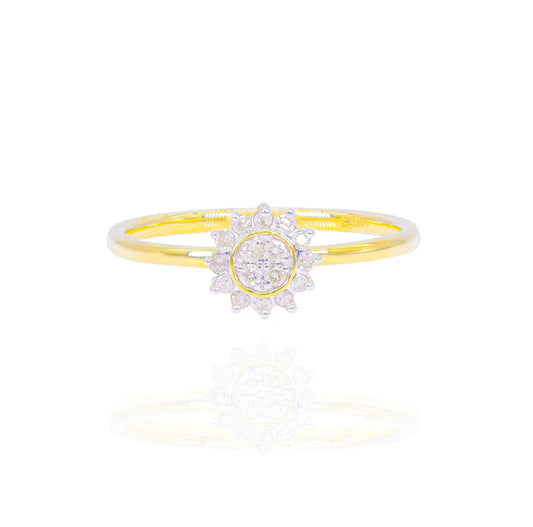 Flower Cluster Diamond Ring Band