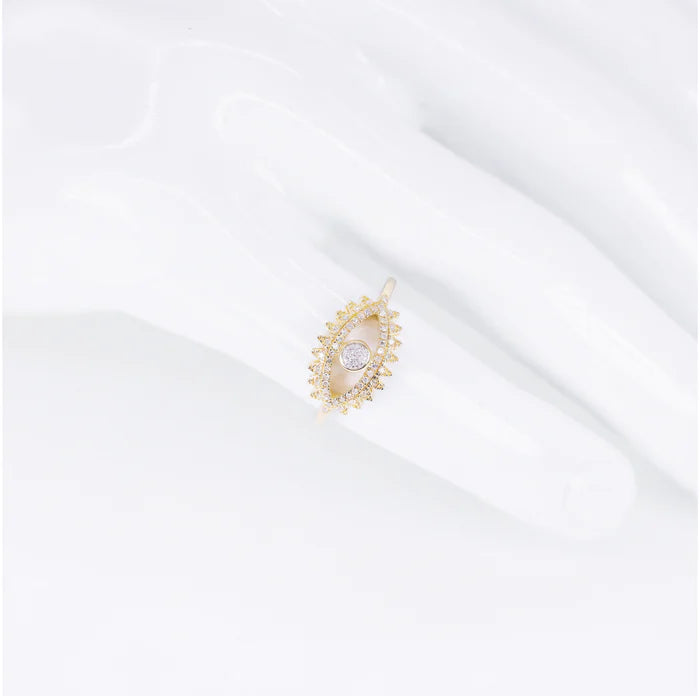 Evil Eye Diamond Ring