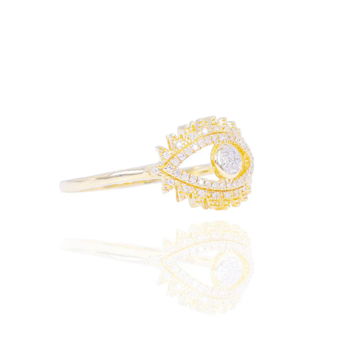 Evil Eye Diamond Ring