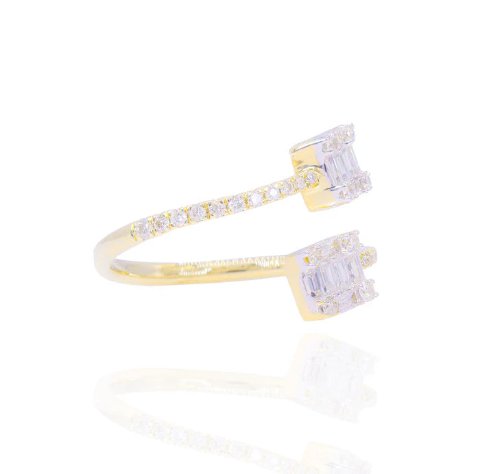 Open Style Baguette Diamond Ring