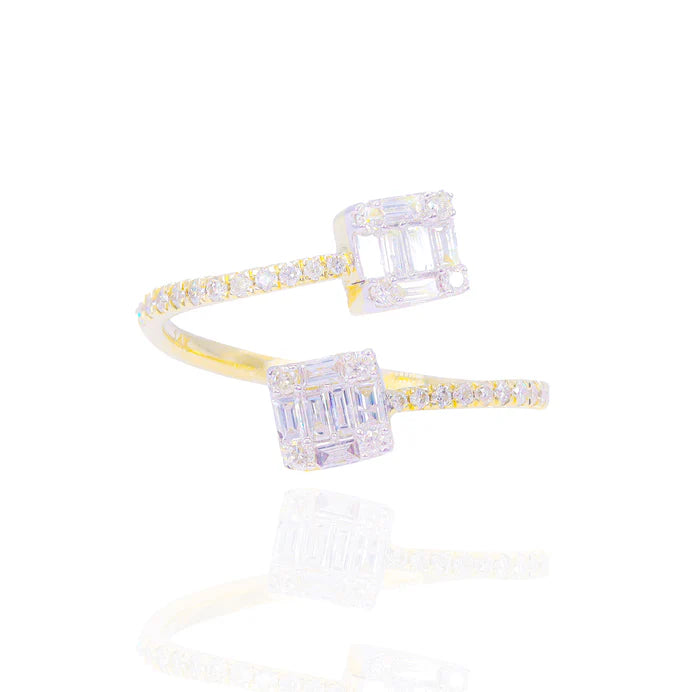 Open Style Baguette Diamond Ring