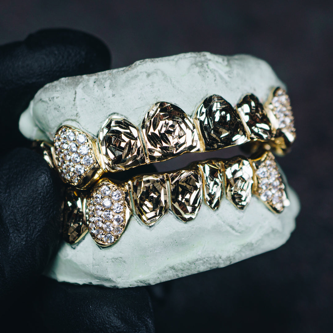 Iced Rose Cut Fang Grillz
