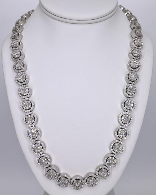 Round Cluster Moissanite 13MM Cuban - Moissanite Bazaar - moissanitebazaar.com