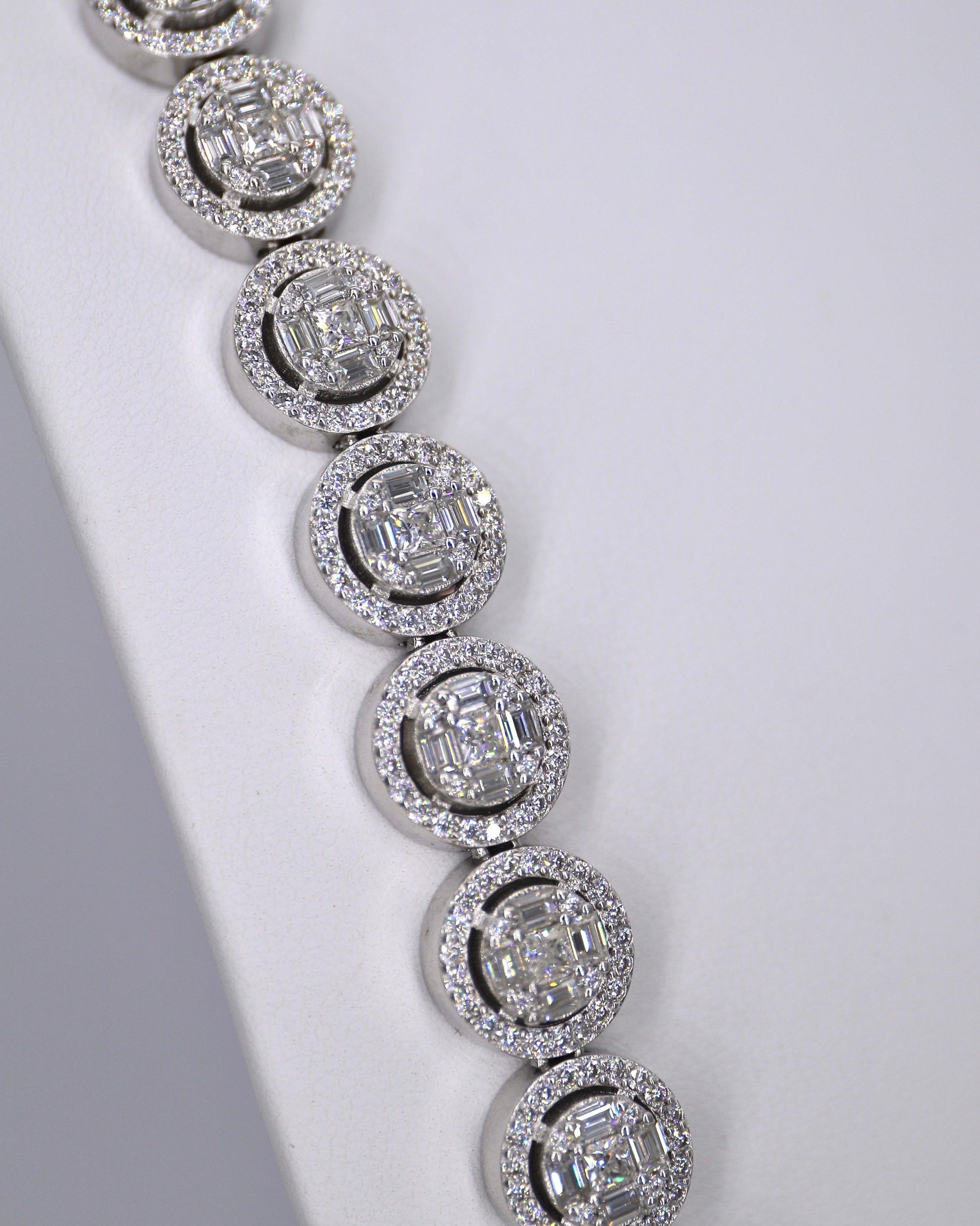 Round Cluster Moissanite 13MM Cuban - Moissanite Bazaar - moissanitebazaar.com