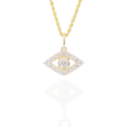 50-Pointer Center Evil Eye Charm Pendant