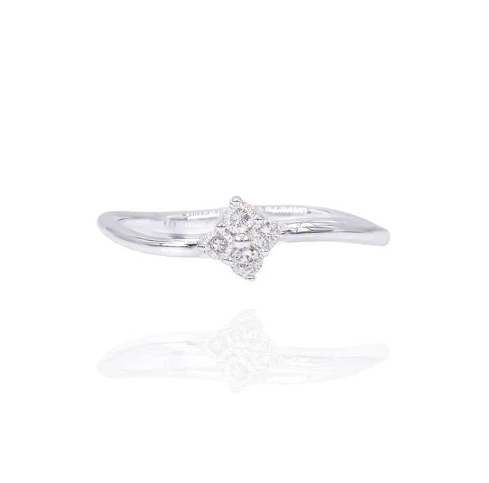 Clover Star Diamond Ring Band