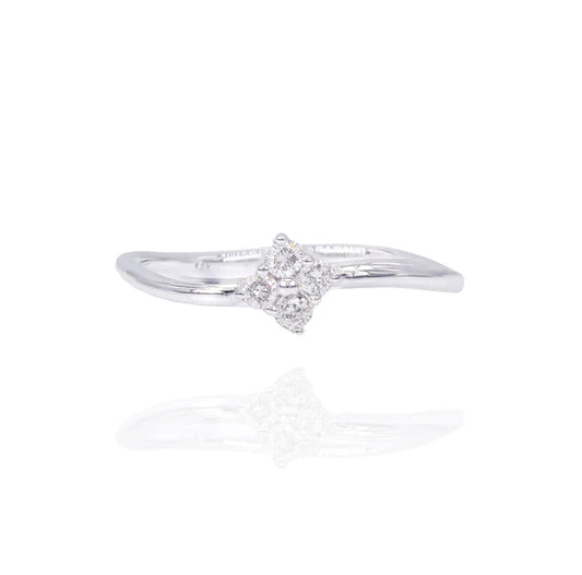 Clover Star Diamond Ring Band