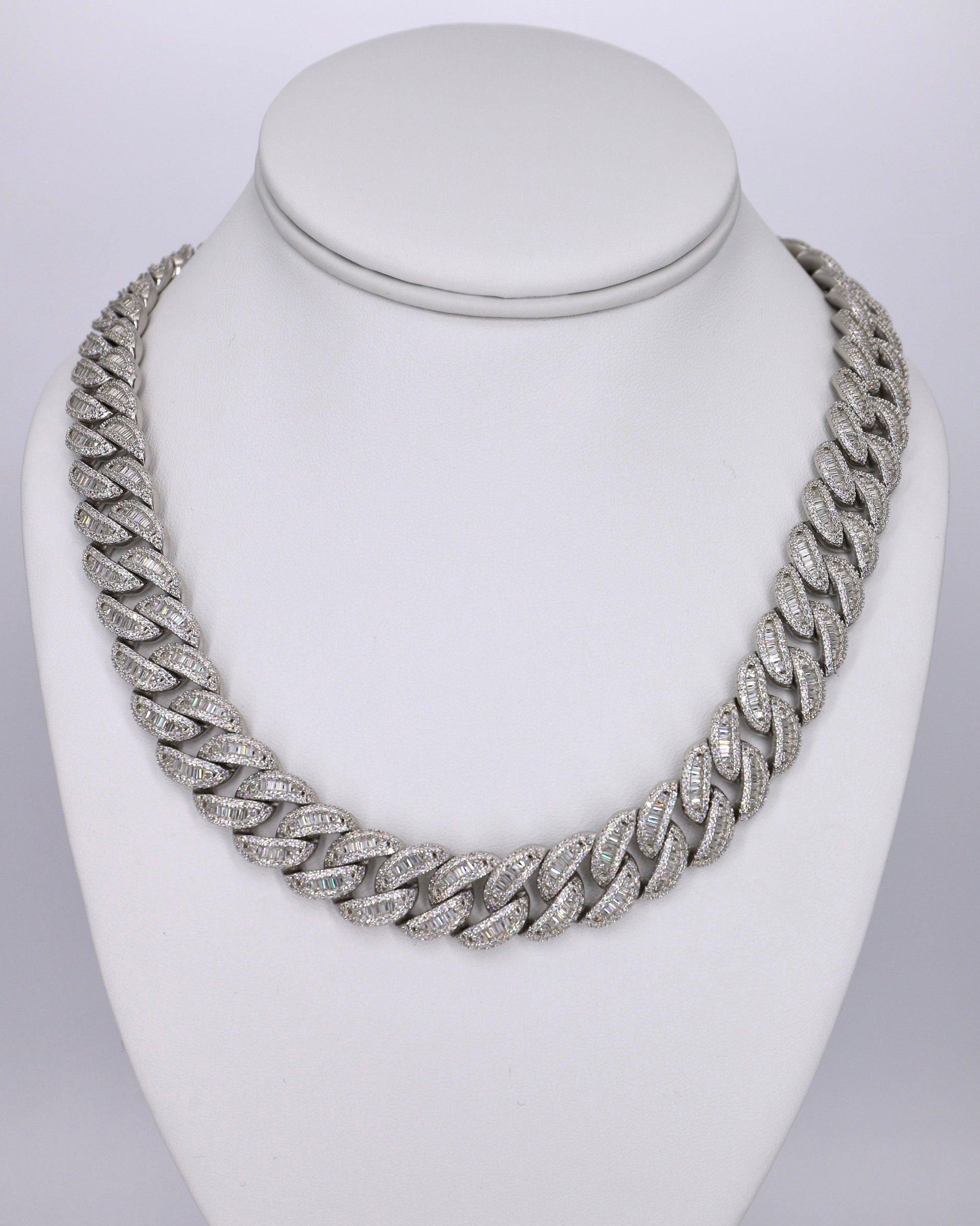 Moissanite Curved Baguette 14MM Cuban - Moissanite Bazaar - moissanitebazaar.com