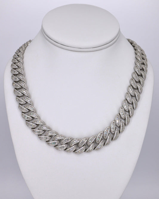 Moissanite Curved Baguette 14MM Cuban - Moissanite Bazaar - moissanitebazaar.com