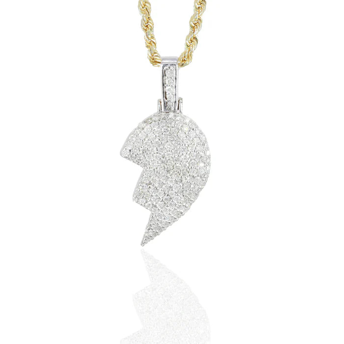 Half Broken Heart Diamond Pendant