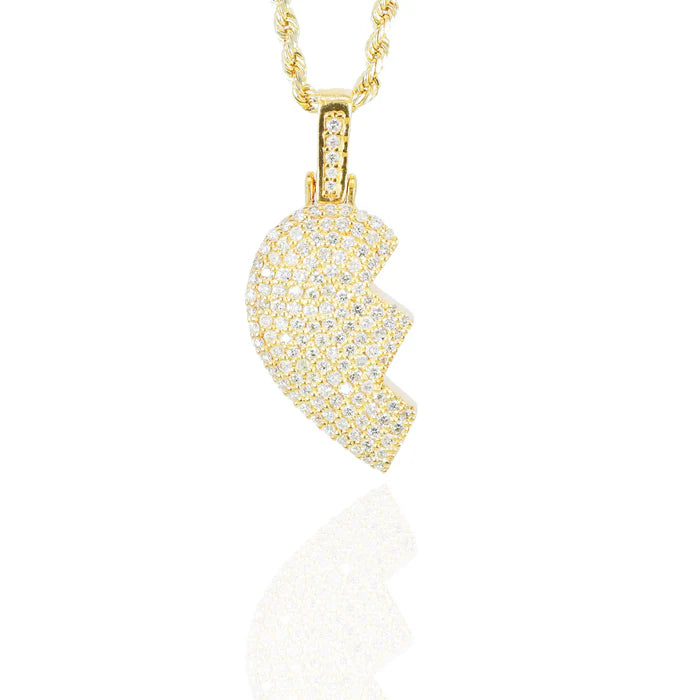 Half Broken Heart Diamond Pendant