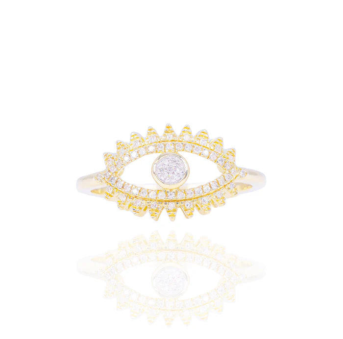 Evil Eye Diamond Ring