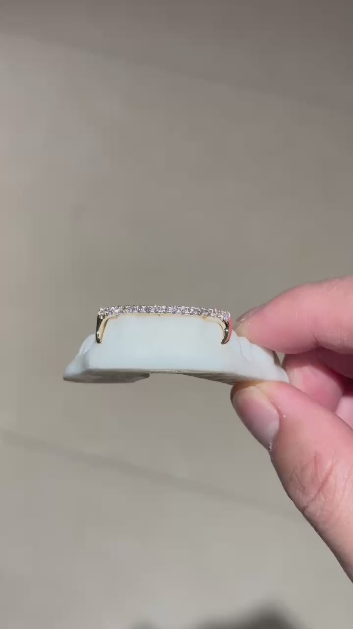 Kim K Style Diamond Bar Bottom Grillz