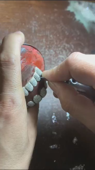 Custom Fully Iced Out Perm Cut Grillz